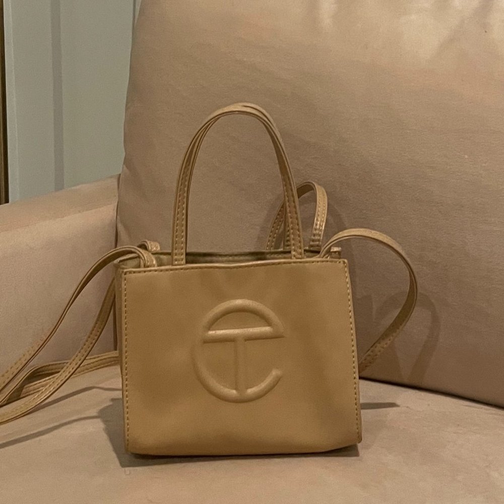 TELFAR SMALL SHOPPING BAG - CREAM